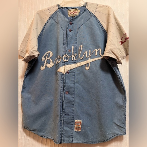 Mirage Firts String Other - Vtg MIRAGE First String Cooperstown Collection Brooklyn Dodgers Jersey XL